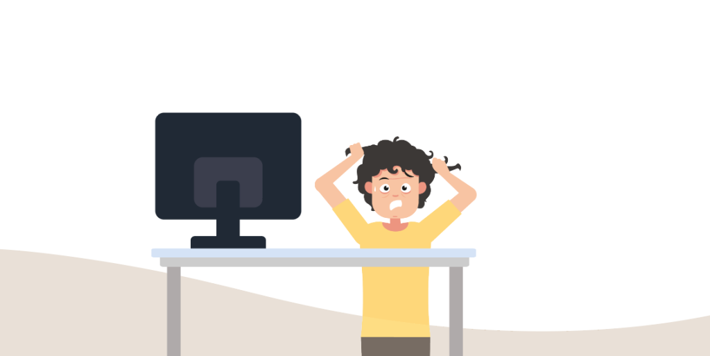 Illustration couverture stress et travail sur écran