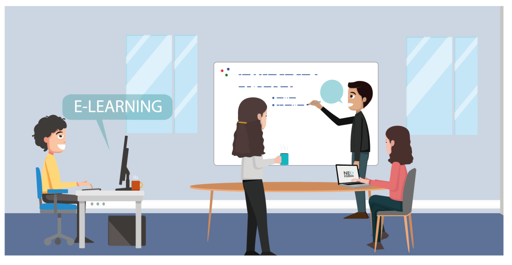 Illu de couverture e-learning et présentiel