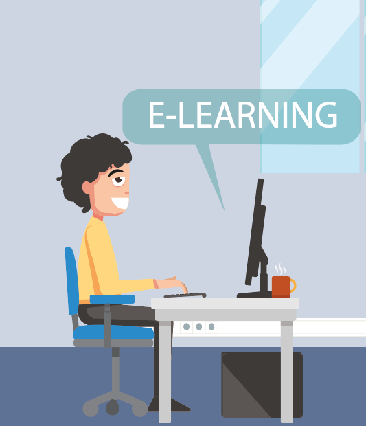 Illustration couverture e-learning avantages inconvénients